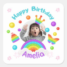 adesivo de aniversário feliz nome personalizado pa