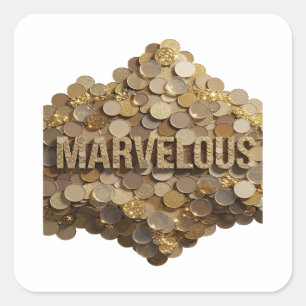 Quadrado Adesivo de artesanato Lively Gold MARAVILHOSO