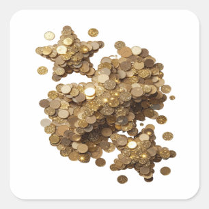 Quadrado Adesivo de artesanato Snappy Gold ESTRELAS DOURADA