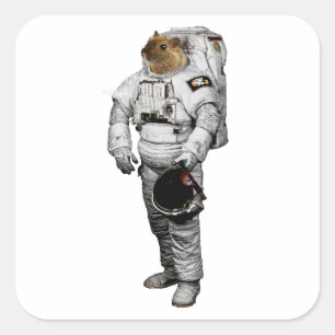 Quadrado Adesivo de Astronauta Maus