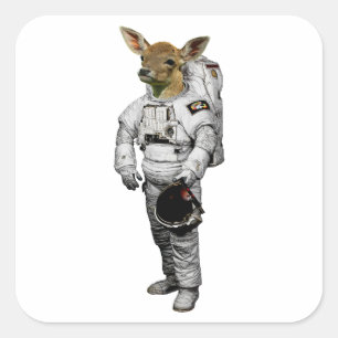 Quadrado Adesivo de Astronauta Reh