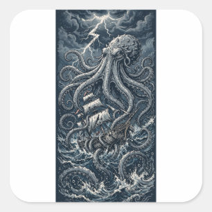 Quadrado Adesivo de Ataque do Kraken