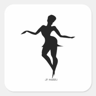 Quadrado Adesivo de Atividade Física JP MAROU Logotipo de