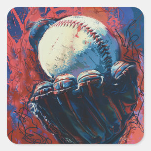 Quadrado Adesivo de baseball