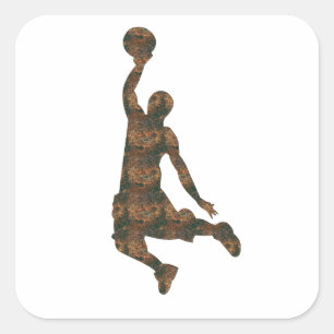 Quadrado Adesivo de Basquete Rost