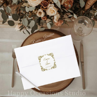 Quadrado Adesivo de casamento em argila mexicana – Papel Pi