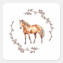 Quadrado Adesivo de Cavalo Palamino