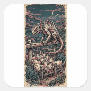 Quadrado Adesivo de Chupacabra