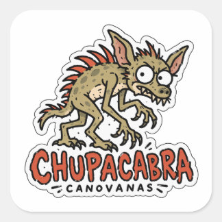 Quadrado Adesivo de Chupacabra Canovanas Porto Rico Criptoz