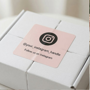 Quadrado Adesivo de Código QR do Instagram   Siga-nos Perso