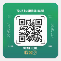 adesivo de código qr do nome comercial