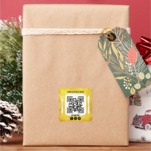 Quadrado adesivo de código qr do nome comercial