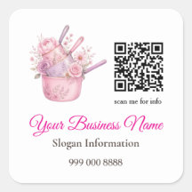 Adesivo de Código QR para Negócios de Catering Pin