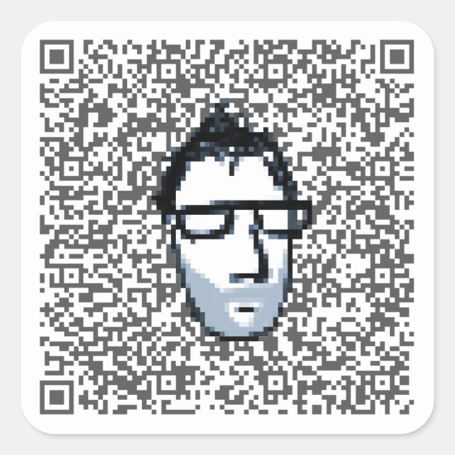 Quadrado adesivo de código qr visnup (Frente)