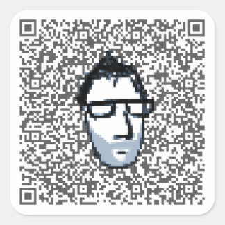 Quadrado adesivo de código qr visnup