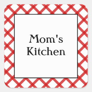 Quadrado Adesivo de Cozinha da Mamãe com Frase Personalizad