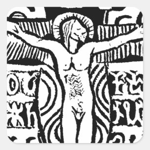 Quadrado Adesivo de Crucifixo