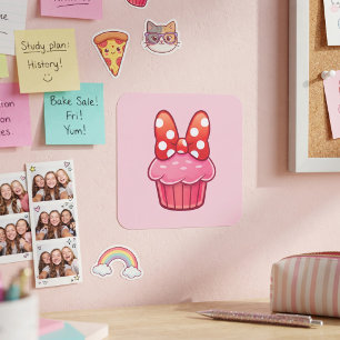 Quadrado Adesivo de Cupcake
