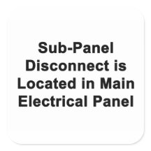 adesivo de desconexão do subpainel localizado no p