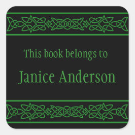 Quadrado Adesivo de Design de Números Célticos Personalizad