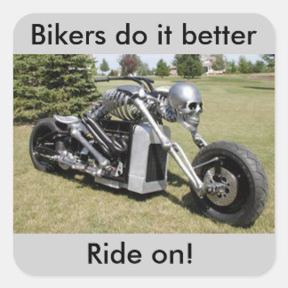 Quadrado Adesivo de estilo Skeleton de motocicleta