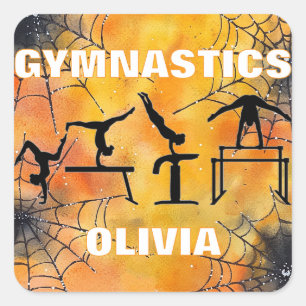 Quadrado Adesivo de Ginástica Aranha Assustadora de Hallowe