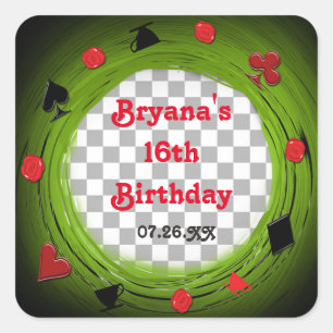 Quadrado Adesivo de giro da festa do chá maluco caprichosa 