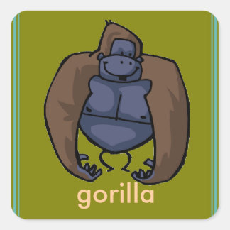 Quadrado adesivo de gorila