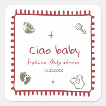 adesivo de gravidez ciao bambino doodle baby