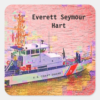 Quadrado Adesivo de Guarda costeira