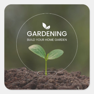 Quadrado Adesivo de Jardinagem Ousada   mãe de plantas   ja
