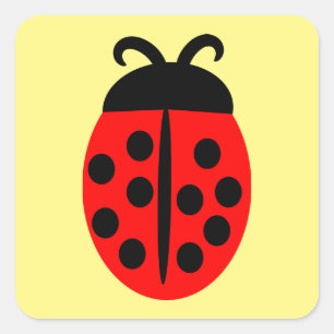 Quadrado Adesivo de Ladybug