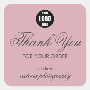Quadrado Adesivo de logotipo de fotógrafo limpo Você aleg