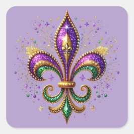 Quadrado Adesivo de Mardi Gras
