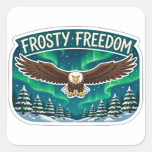 Adesivo de Natal Águia da Liberdade Congelada