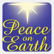 Adesivo de Natal Estrela Paz na Terra