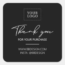 Adesivo de pacote de agradecimento para pequenas e