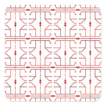Adesivo de Padrão Abstrato de Hieróglifo