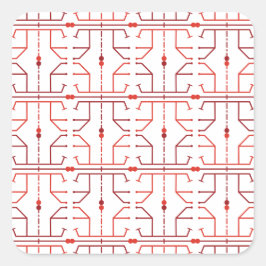 Quadrado Adesivo de Padrão Abstrato de Hieróglifo