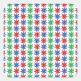 Quadrado Adesivo de Padrão Abstrato Ímpar
