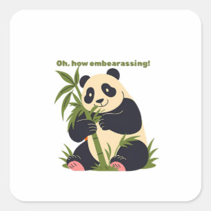 Quadrado Adesivo de Panda Fofo – Adorável Animal Panda Kawa