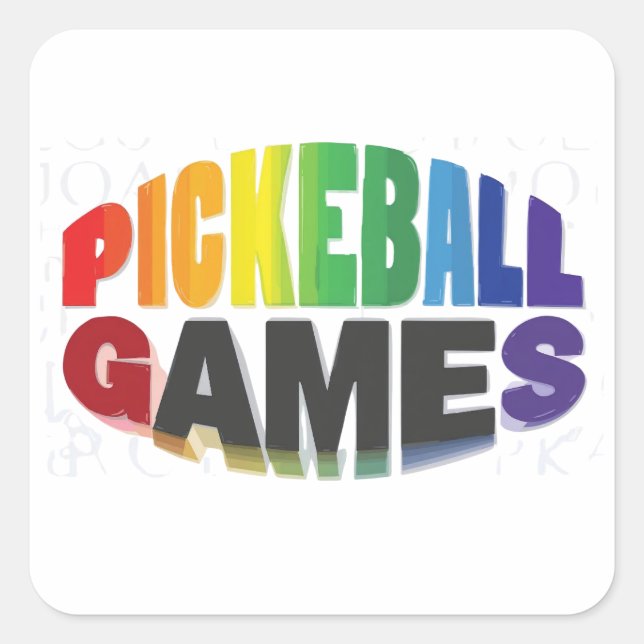 Quadrado Adesivo de Pickleball (Frente)