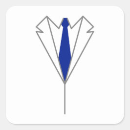 Quadrado Adesivo de Pinguins de Negócios Legítimos
