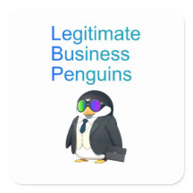 Adesivo de Pinguins de Negócios Legítimos