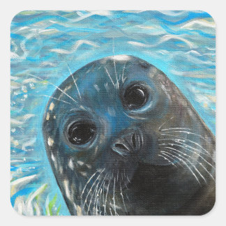 Quadrado Adesivo de pintura de foca pop-up