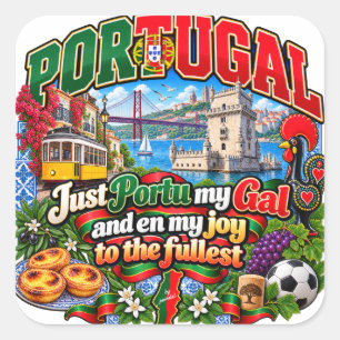 Quadrado Adesivo de Portugal