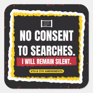 Quadrado Adesivo de Poster de Colagem Sem Consentimento par
