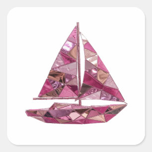 Quadrado Adesivo de presente abstrato prata Signature
