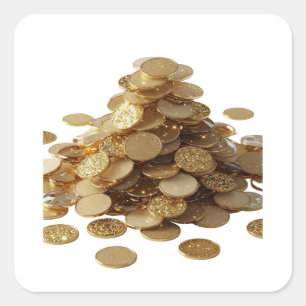 Quadrado Adesivo de presente Luxo Prata GEMS OF SUCCESS