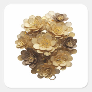 Quadrado Adesivo de presente prateado excêntrico